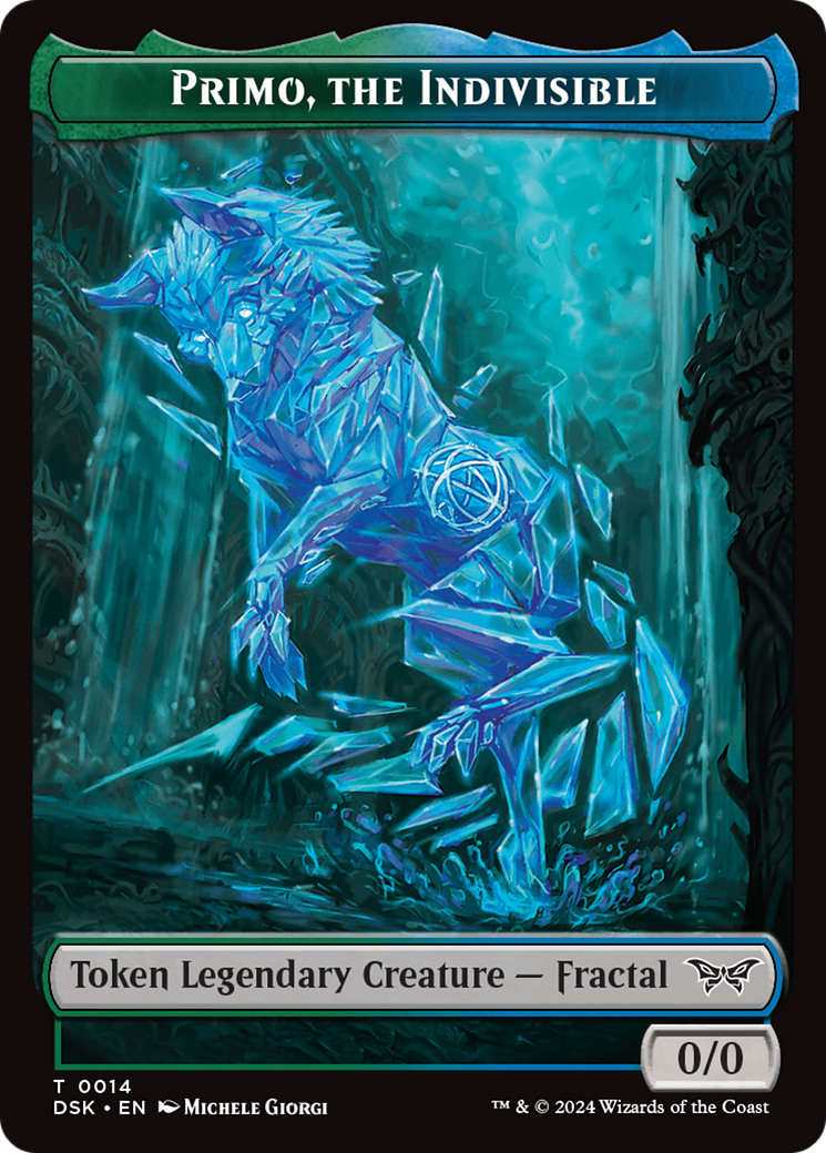 Primo, the Indivisible Token [Duskmourn: House of Horror Tokens] | Webway Games