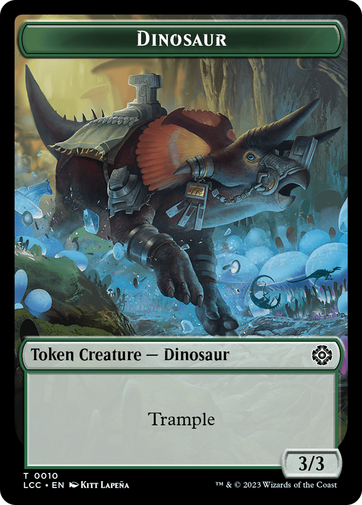 The Monarch // Dinosaur Double-Sided Token [The Lost Caverns of Ixalan Commander Tokens] | Webway Games