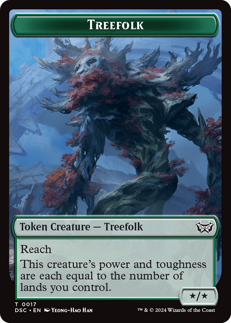Treefolk // Spider Double-Sided Token [Duskmourn: House of Horror Commander Tokens] | Webway Games