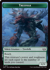 Treefolk // Spider Double-Sided Token [Duskmourn: House of Horror Commander Tokens] | Webway Games
