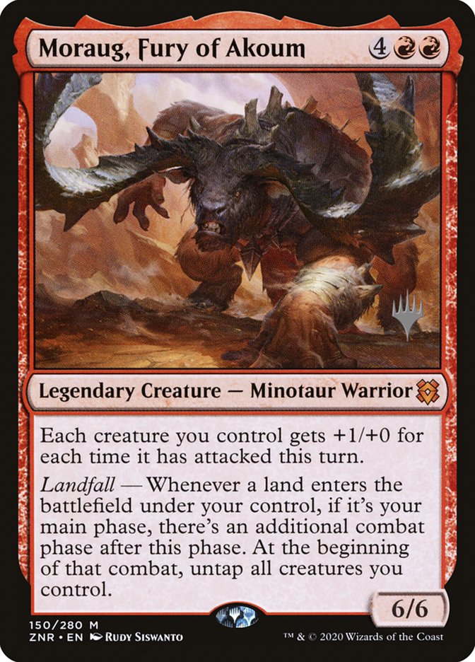 Moraug, Fury of Akoum (Promo Pack) [Zendikar Rising Promos] | Webway Games