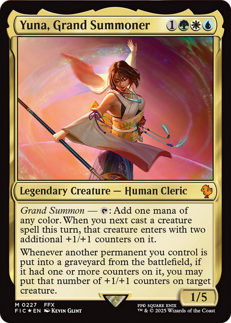 Yuna, Grand Summoner (Surge Foil) [FINAL FANTASY Commander] | Webway Games