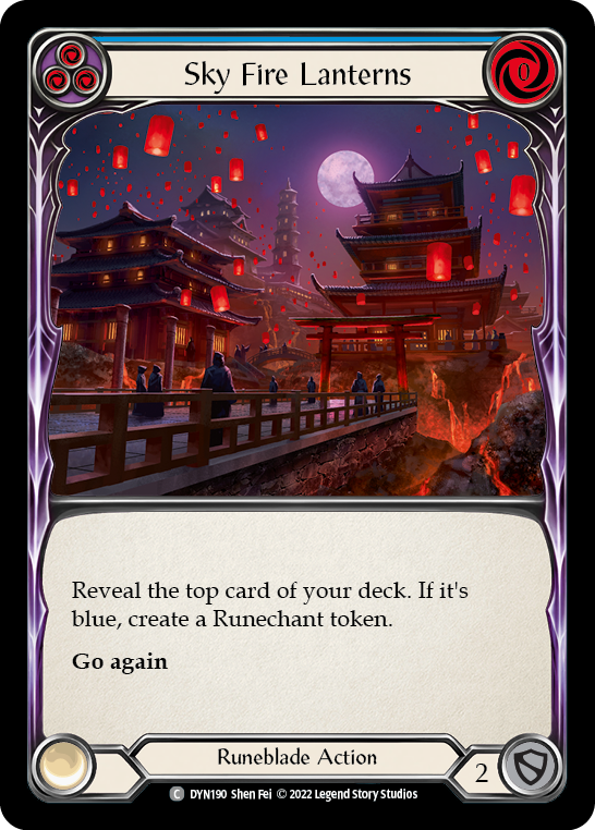 Sky Fire Lanterns (Blue) [DYN190] (Dynasty) | Webway Games