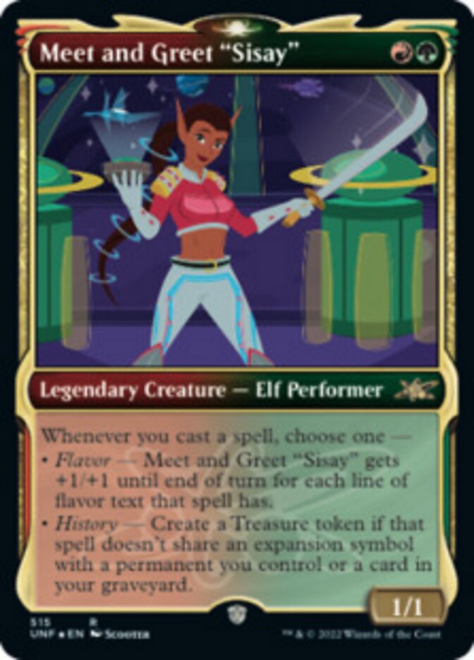 Meet and Greet "Sisay" (Showcase) (Galaxy Foil) [Unfinity] | Webway Games