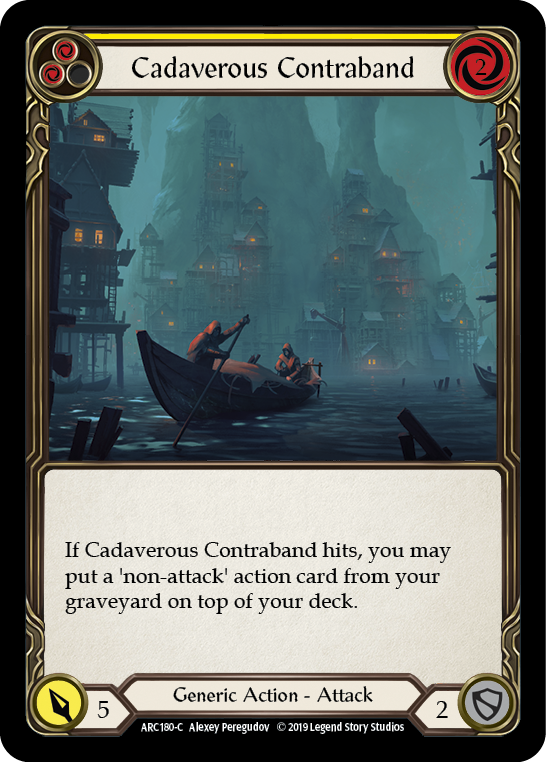 Cadaverous Contraband (Yellow) [ARC180-C] (Arcane Rising)  1st Edition Rainbow Foil | Webway Games