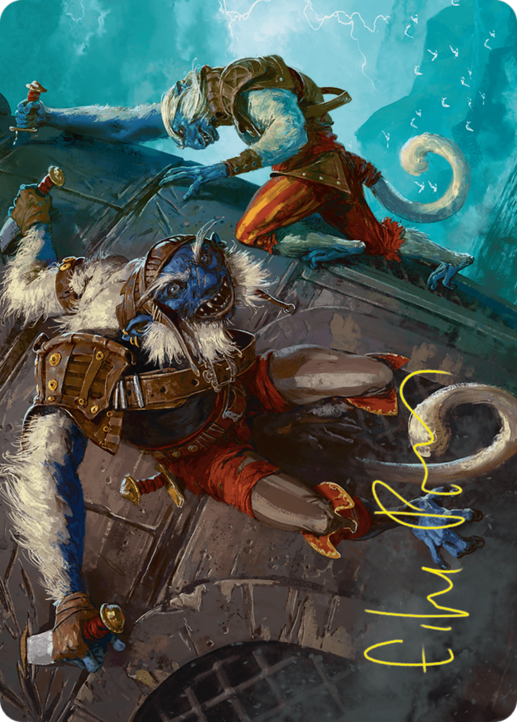 Goblin Boarders Art Card (11/54) (Gold-Stamped Signature) [Foundations Art Series] | Webway Games