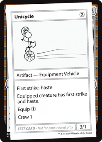 Unicycle (2021 Edition) [Mystery Booster Playtest Cards] | Webway Games