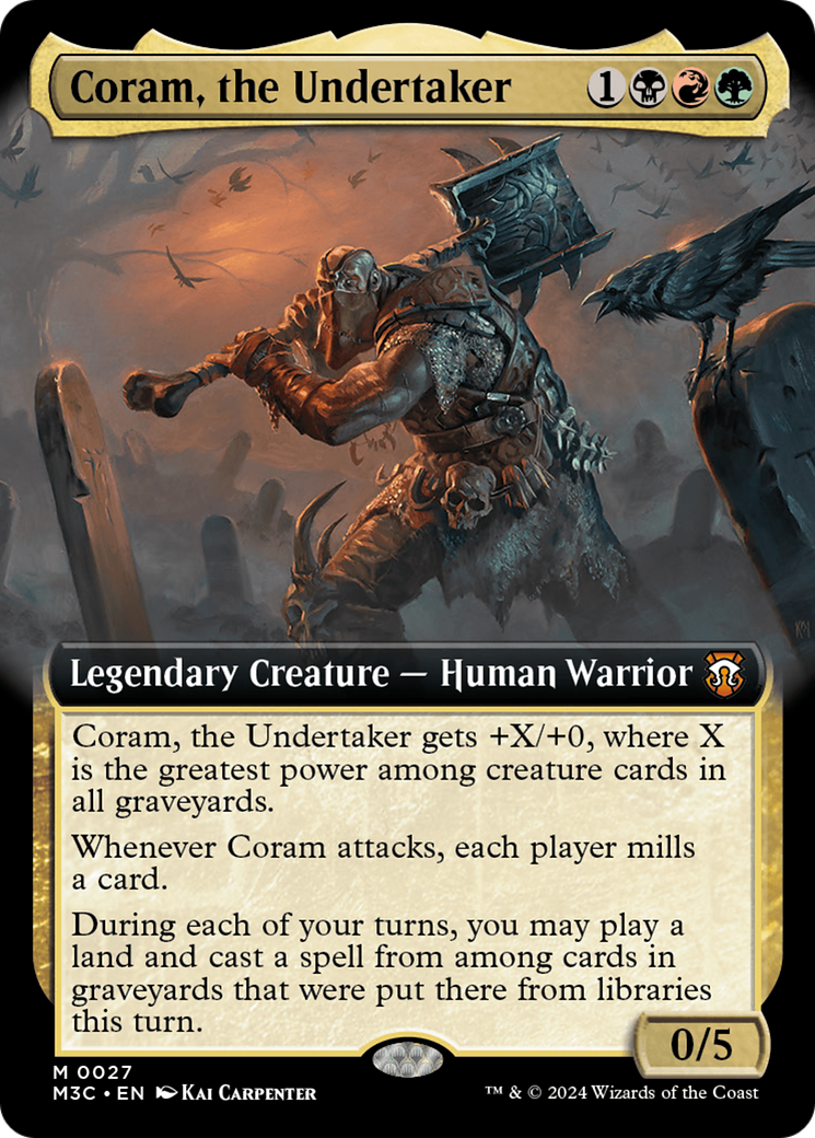 Coram, the Undertaker (Extended Art) [Modern Horizons 3 Commander] | Webway Games