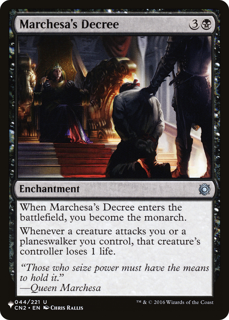 Marchesa's Decree [The List] | Webway Games