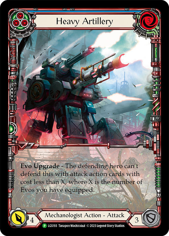 Heavy Artillery (Blue) [LGS193] (Promo)  Rainbow Foil | Webway Games