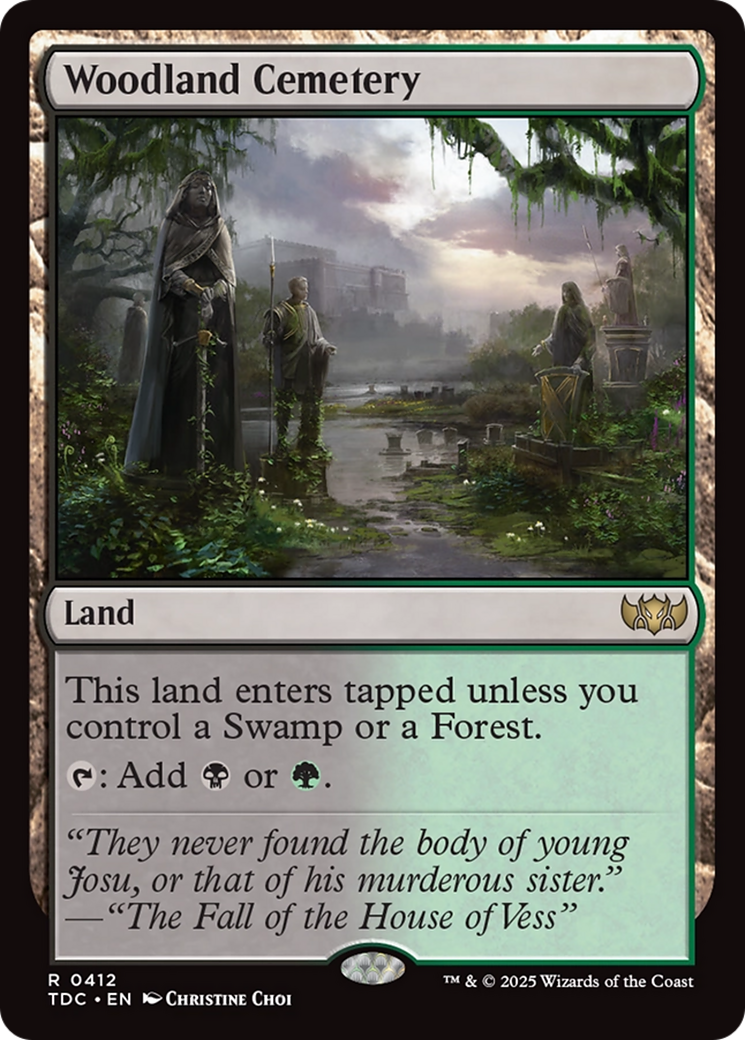 Woodland Cemetery [Tarkir: Dragonstorm Commander] | Webway Games