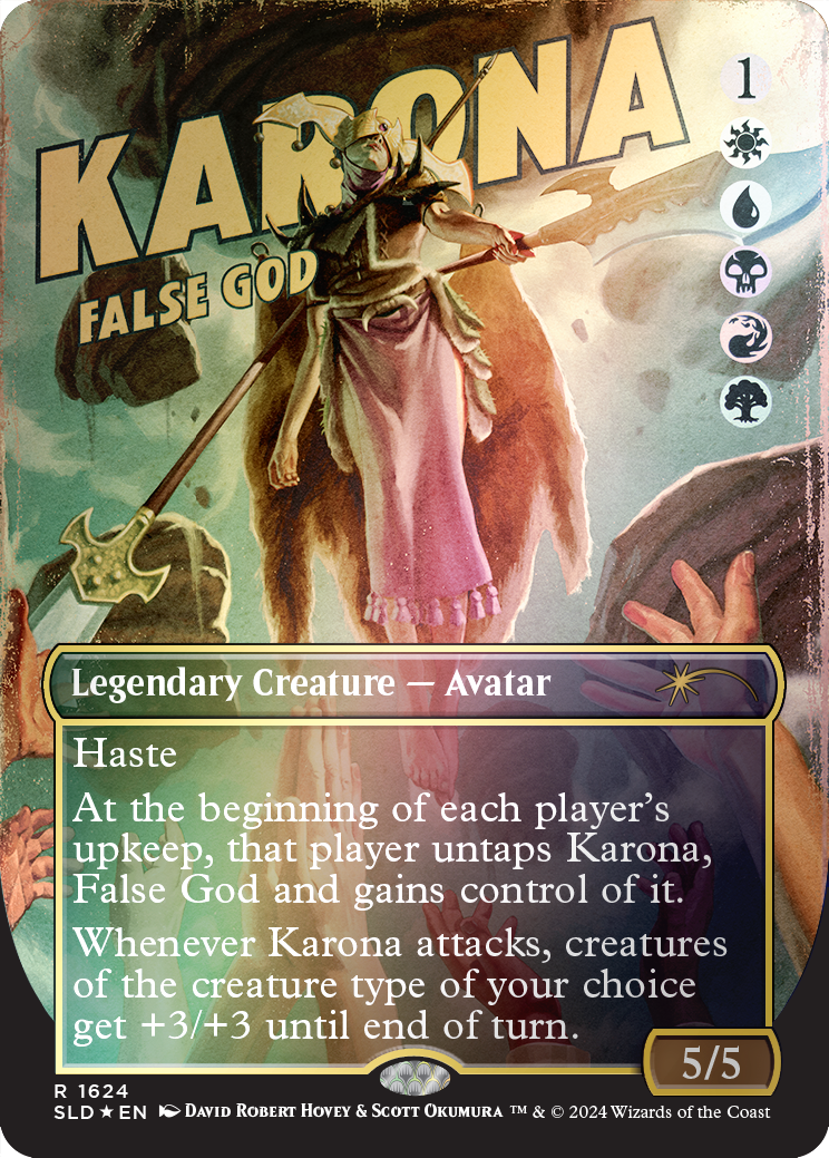 Karona, False God (Rainbow Foil) [Secret Lair Drop Series] | Webway Games