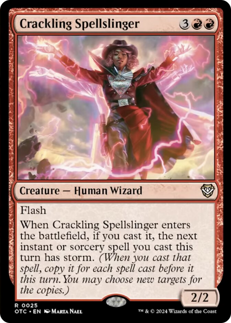 Crackling Spellslinger [Outlaws of Thunder Junction Commander] | Webway Games