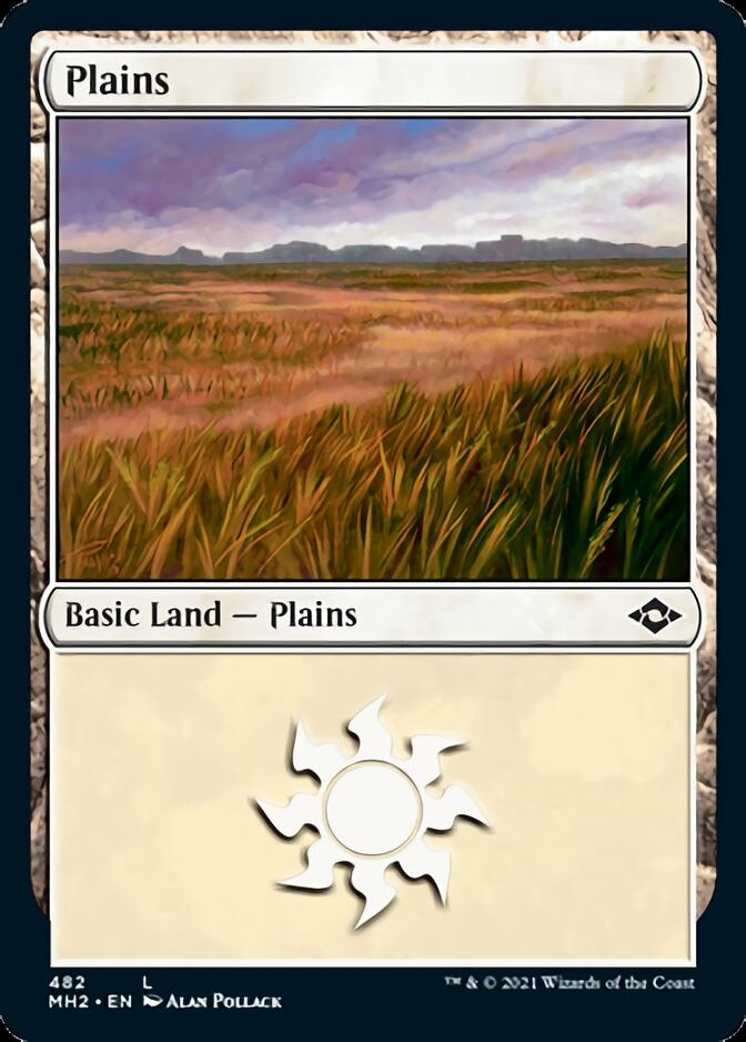 Plains (482) (Foil Etched) [Modern Horizons 2] | Webway Games