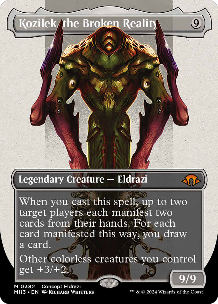 Kozilek, the Broken Reality (Borderless) (Serialized) [Modern Horizons 3] | Webway Games