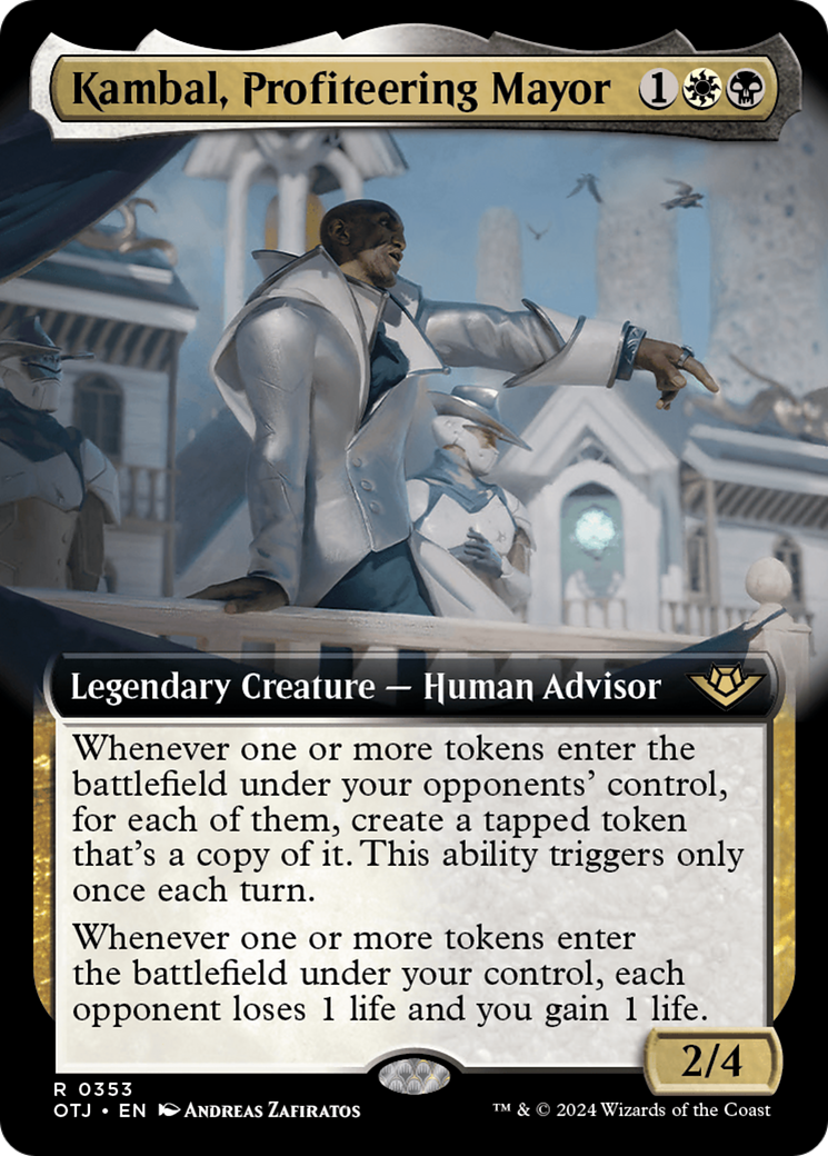 Kambal, Profiteering Mayor (Extended Art) [Outlaws of Thunder Junction] | Webway Games