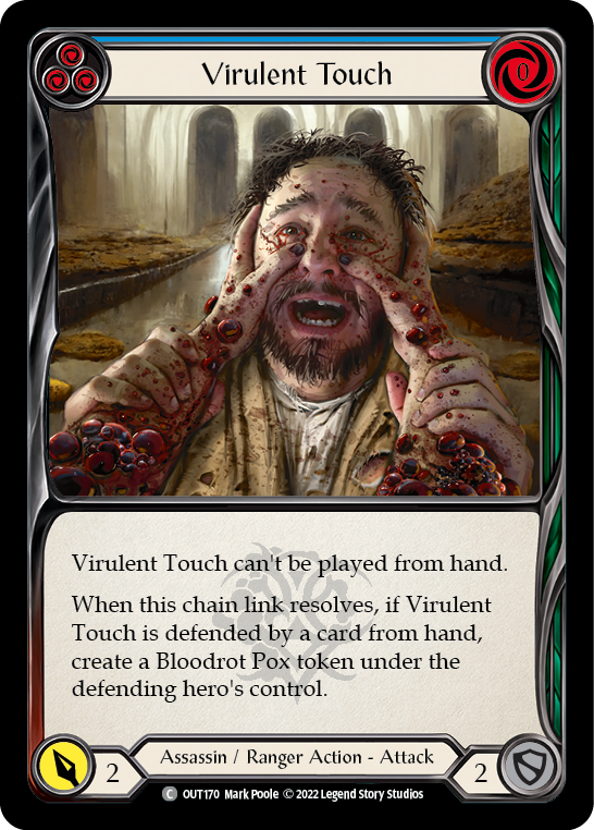 Virulent Touch (Blue) [OUT170] (Outsiders)  Rainbow Foil | Webway Games
