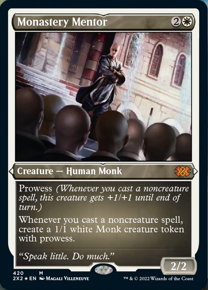 Monastery Mentor (Foil Etched) [Double Masters 2022] | Webway Games