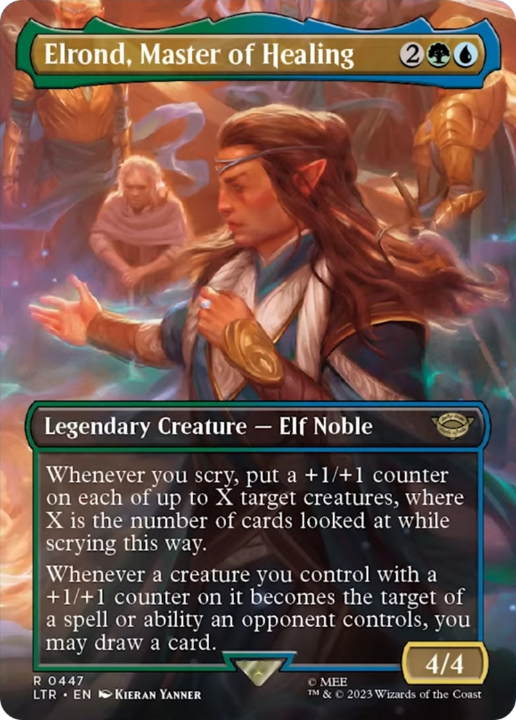 Elrond, Master of Healing (Borderless Alternate Art) [The Lord of the Rings: Tales of Middle-Earth] | Webway Games