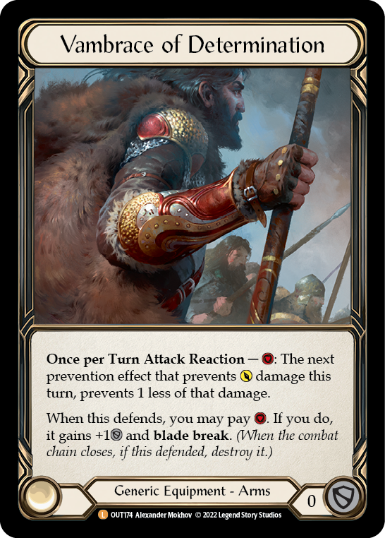 Vambrace of Determination [OUT174] (Outsiders)  Cold Foil | Webway Games