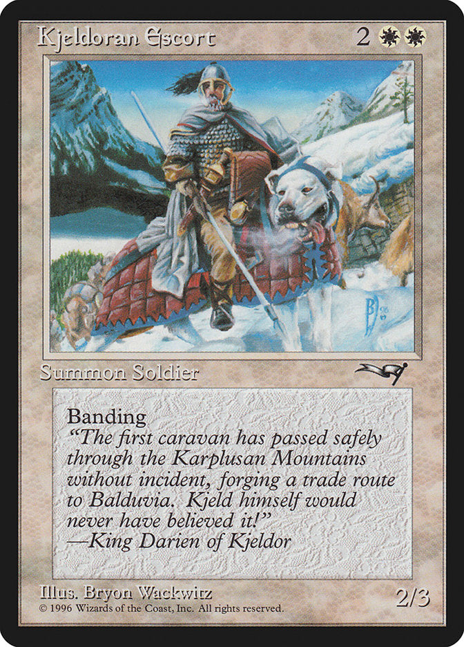 Kjeldoran Escort (Mountain Background) [Alliances] | Webway Games