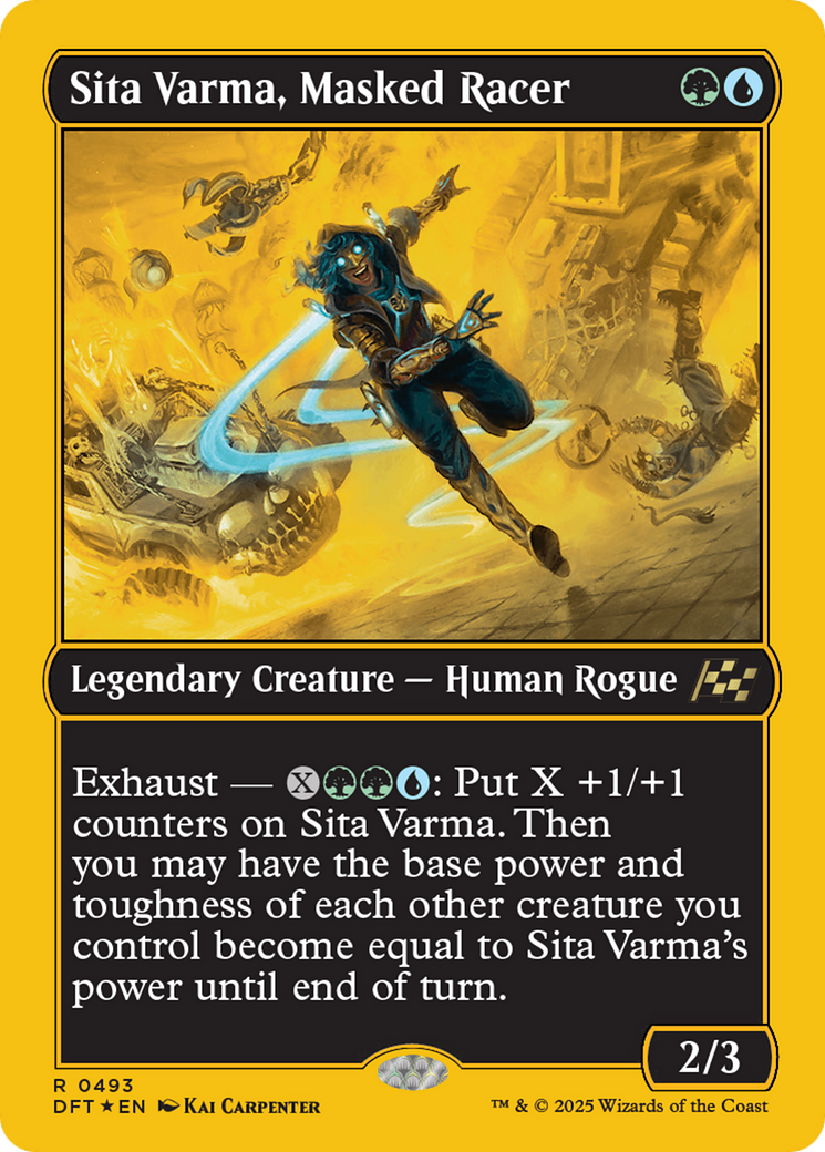 Sita Varma, Masked Racer (First-Place Foil) [Aetherdrift] | Webway Games