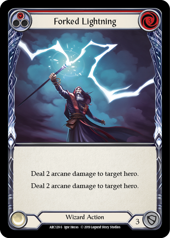 Forked Lightning [ARC120-S] (Arcane Rising)  1st Edition Rainbow Foil | Webway Games