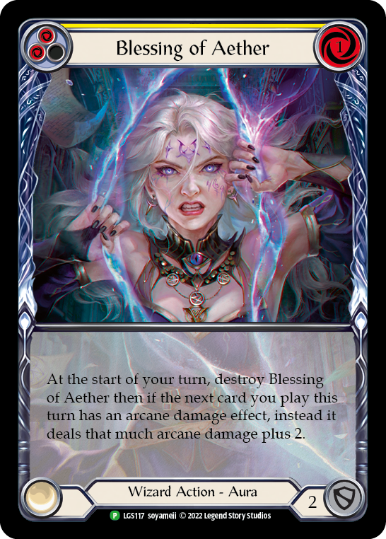 Blessing of Aether (Yellow) [LGS117] (Promo)  Rainbow Foil | Webway Games