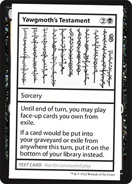 Yawgmoth's Testament (2021 Edition) [Mystery Booster Playtest Cards] | Webway Games