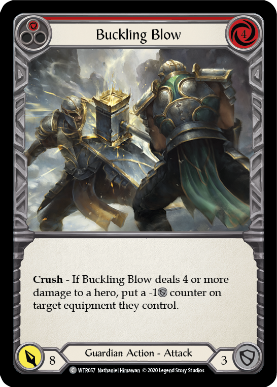 Buckling Blow (Red) [U-WTR057] (Welcome to Rathe Unlimited)  Unlimited Rainbow Foil | Webway Games