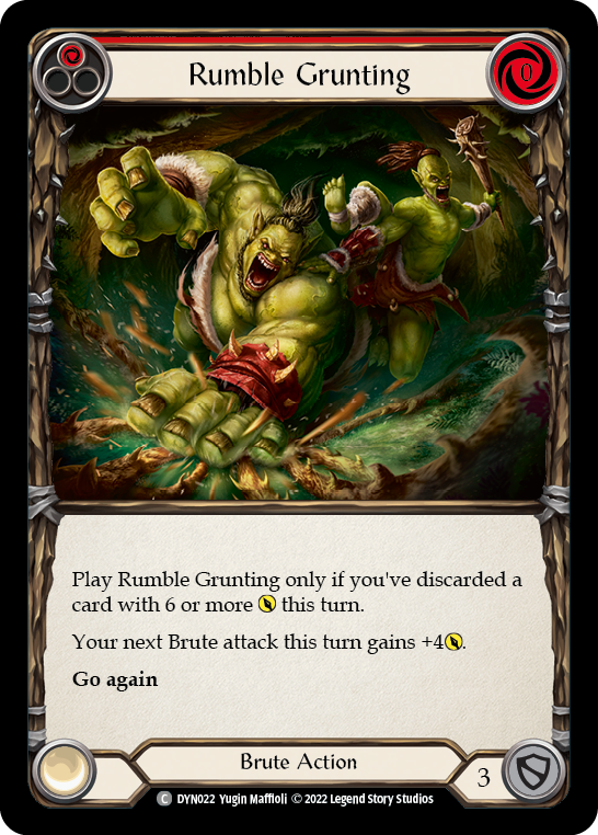 Rumble Grunting (Red) [DYN022] (Dynasty)  Rainbow Foil | Webway Games