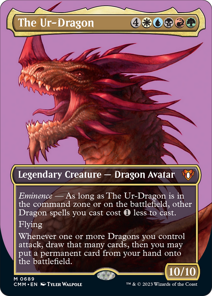The Ur-Dragon (Borderless Profile) [Commander Masters] | Webway Games