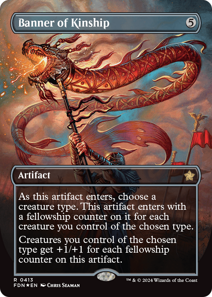 Banner of Kinship (Borderless) (Mana Foil) [Foundations] | Webway Games