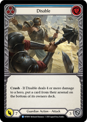 Disable (Blue) [U-WTR050] (Welcome to Rathe Unlimited)  Unlimited Rainbow Foil | Webway Games