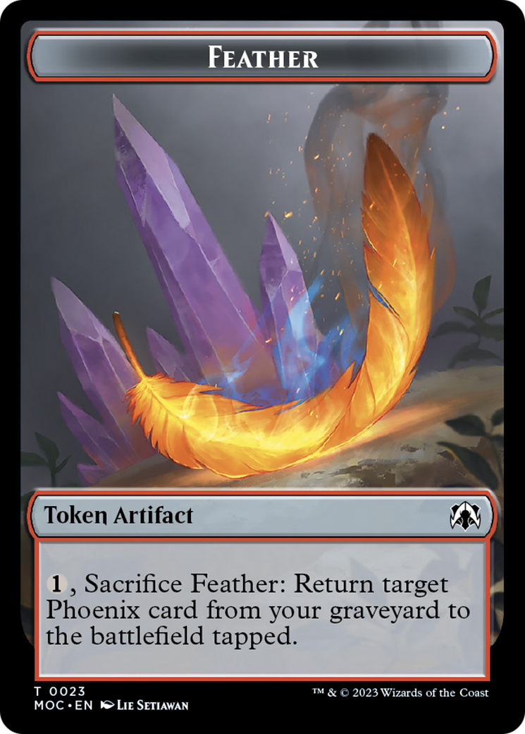 Feather // Servo Double-Sided Token [March of the Machine Commander Tokens] | Webway Games