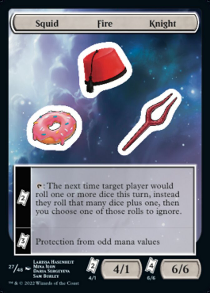 Squid Fire Knight [Unfinity Stickers] | Webway Games