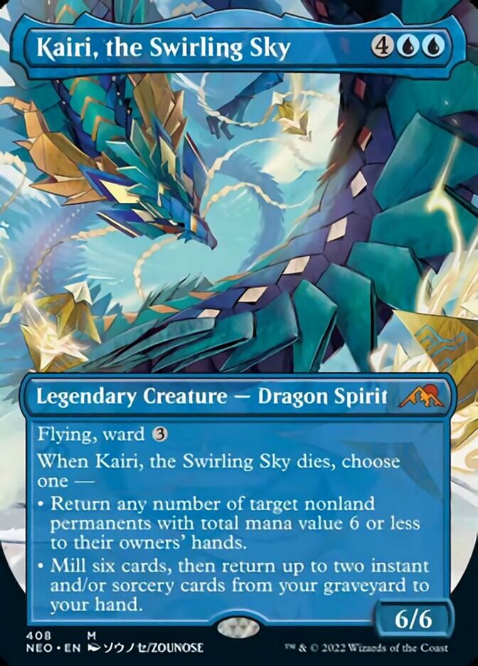 Kairi, the Swirling Sky (Borderless Alternate Art) [Kamigawa: Neon Dynasty] | Webway Games