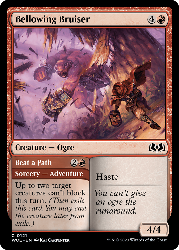 Bellowing Bruiser // Beat a Path [Wilds of Eldraine] | Webway Games