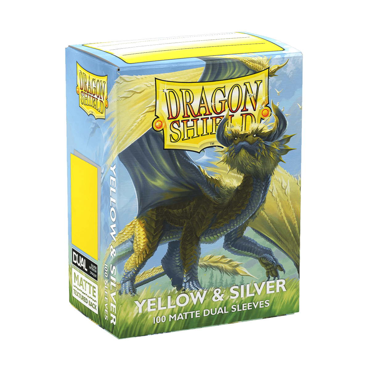 Yellow & Silver - Matte Dual Sleeves | Webway Games