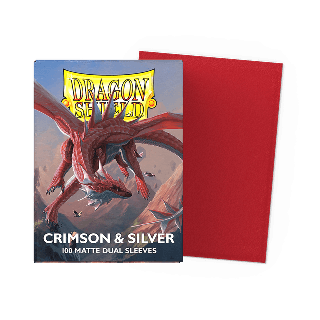 Crimson & Silver - Matte Dual Sleeves | Webway Games