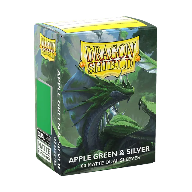 Apple Green & Silver - Matte Dual Sleeves | Webway Games