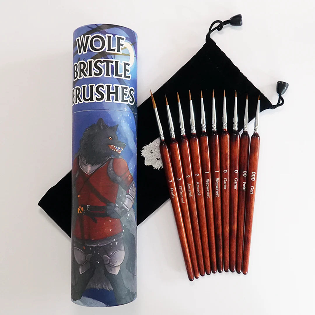 Wolf Bristle Brush Set | Webway Games