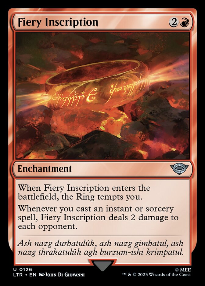 Fiery Inscription [The Lord of the Rings: Tales of Middle-Earth] | Webway Games