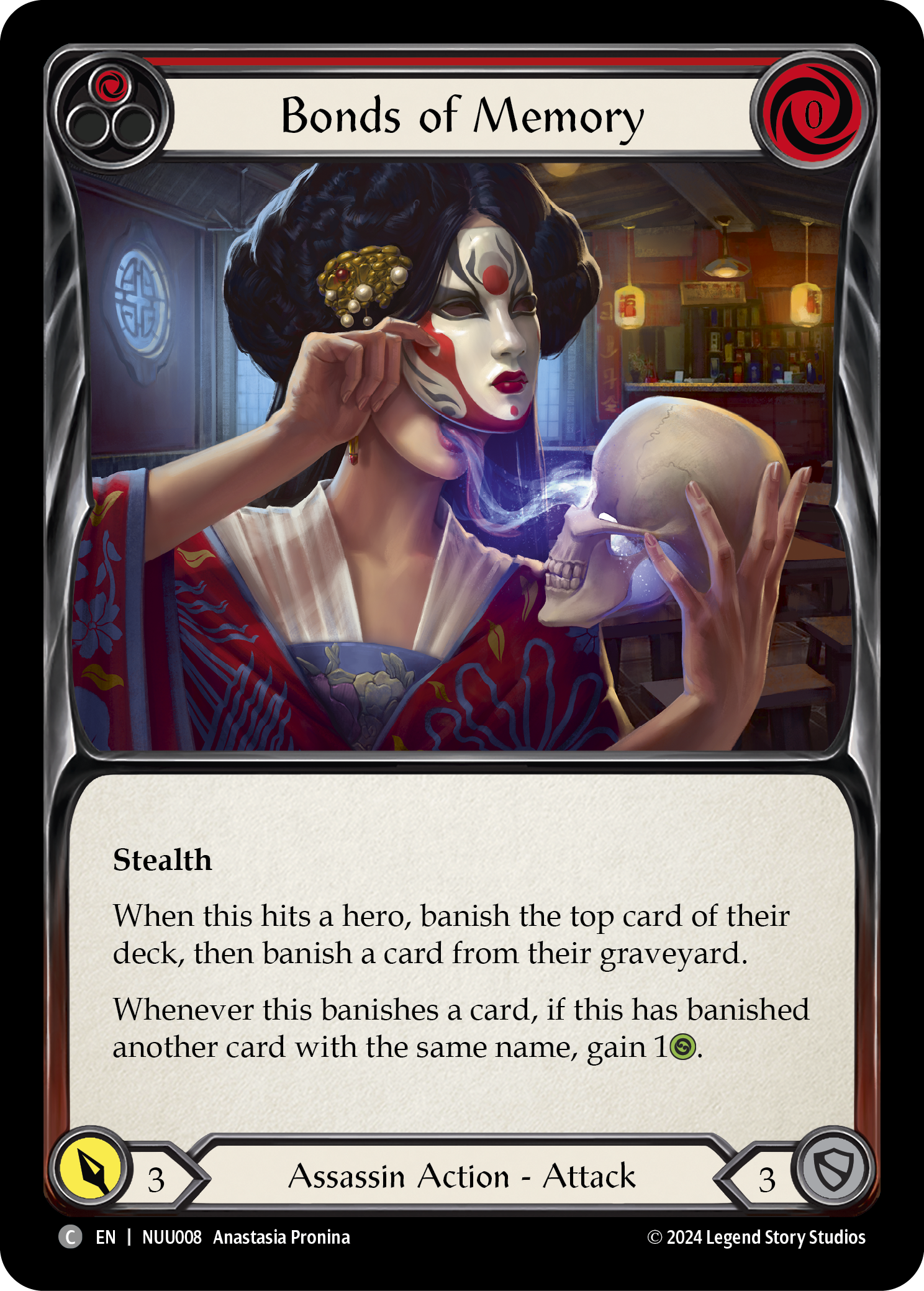 Bonds of Memory (Red) [NUU008] (Part the Mistveil Nuu Blitz Deck) | Webway Games