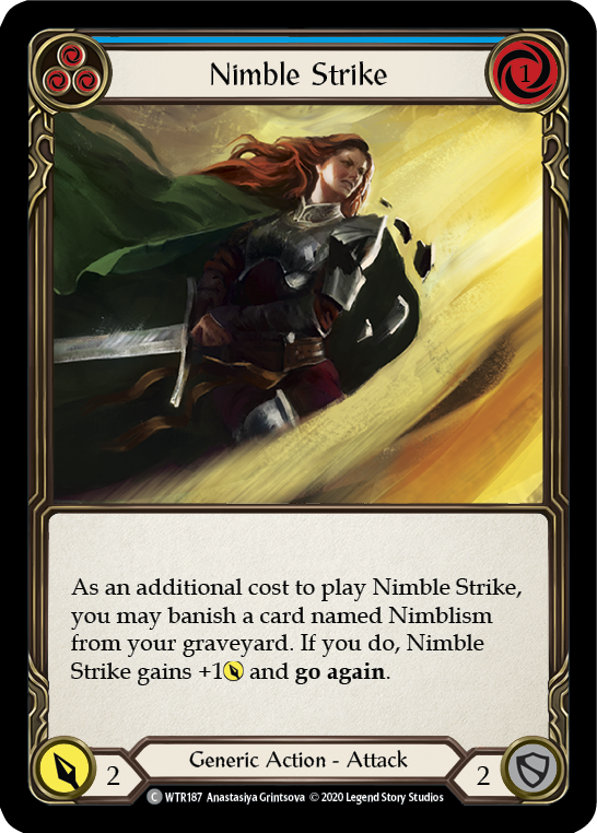Nimble Strike (Blue) [U-WTR187] (Welcome to Rathe Unlimited)  Unlimited Rainbow Foil | Webway Games