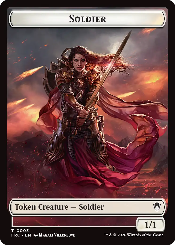 Soldier // Shark Double-Sided Token [Reality Fracture Commander Tokens] | Webway Games