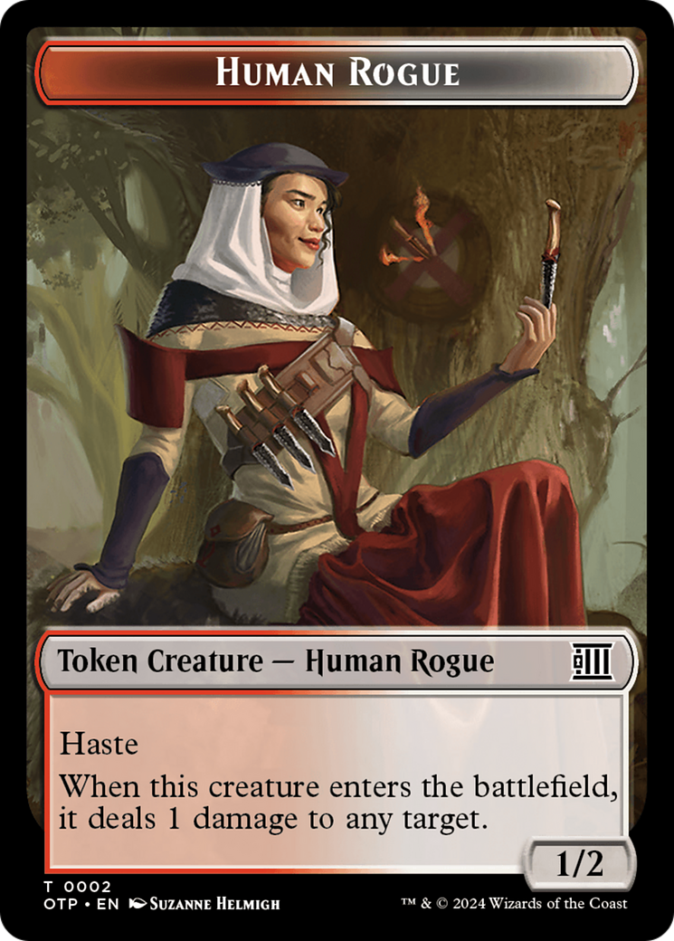Human Rogue Token [Outlaws of Thunder Junction: Breaking News Tokens] | Webway Games