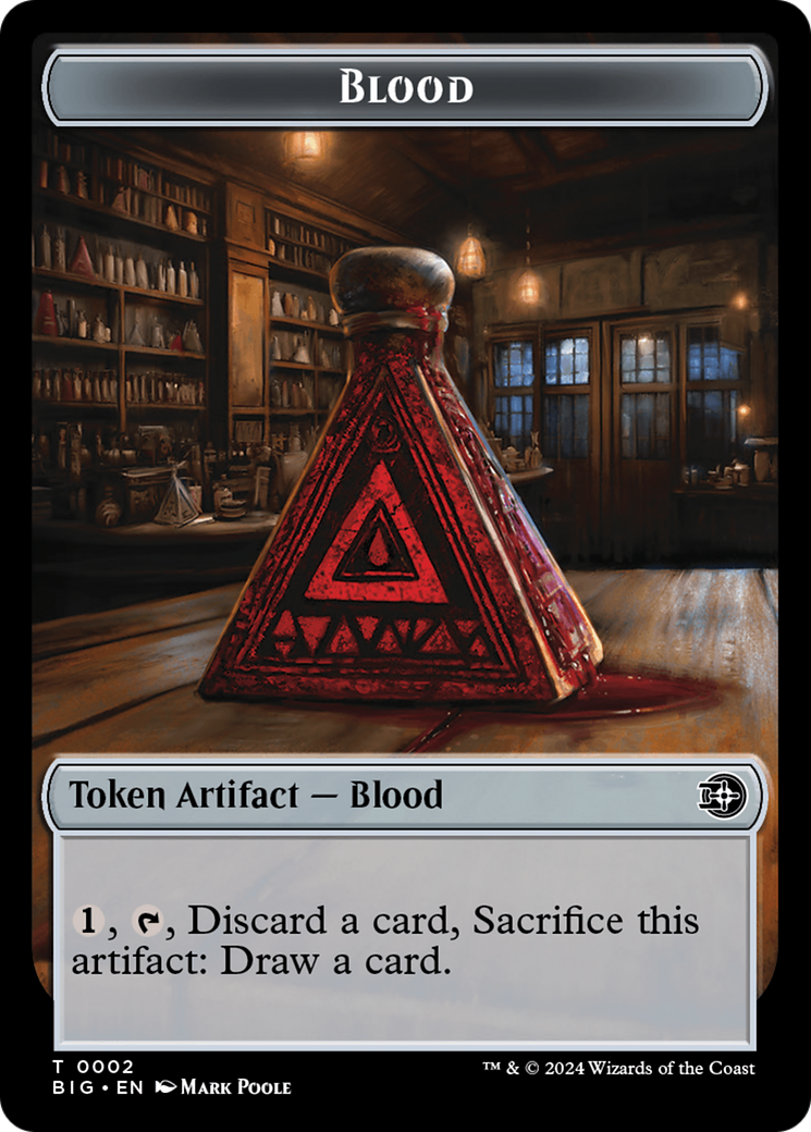 Mercenary // Blood Double-Sided Token [Outlaws of Thunder Junction Tokens] | Webway Games