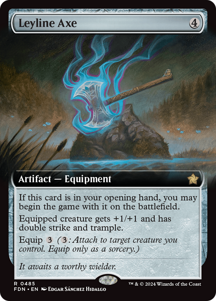Leyline Axe (Extended Art) [Foundations] | Webway Games