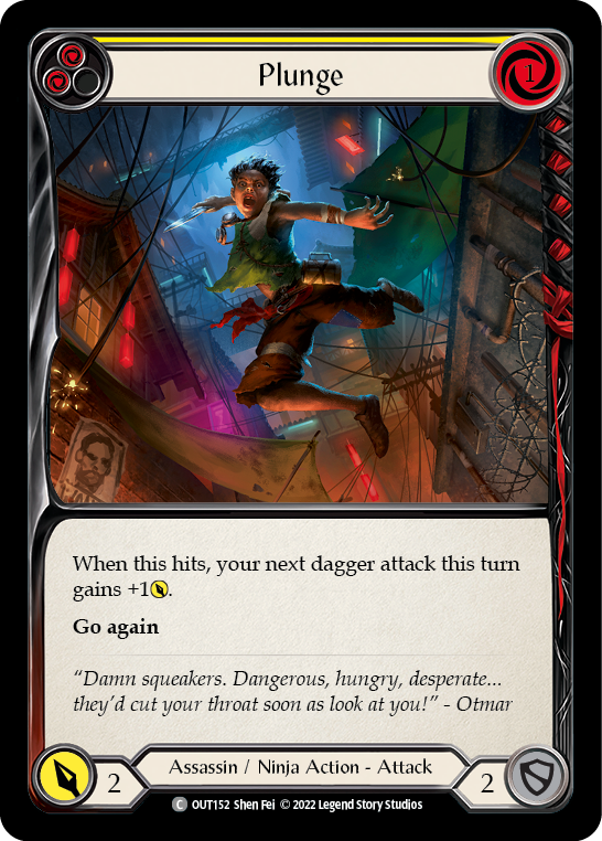 Plunge (Yellow) [OUT152] (Outsiders)  Rainbow Foil | Webway Games